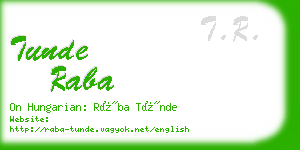 tunde raba business card